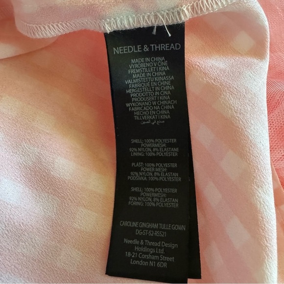 Needle & Thread Womens Caroline Gingham Tulle Corset Gown - Size 10 - Picture 10 of 10